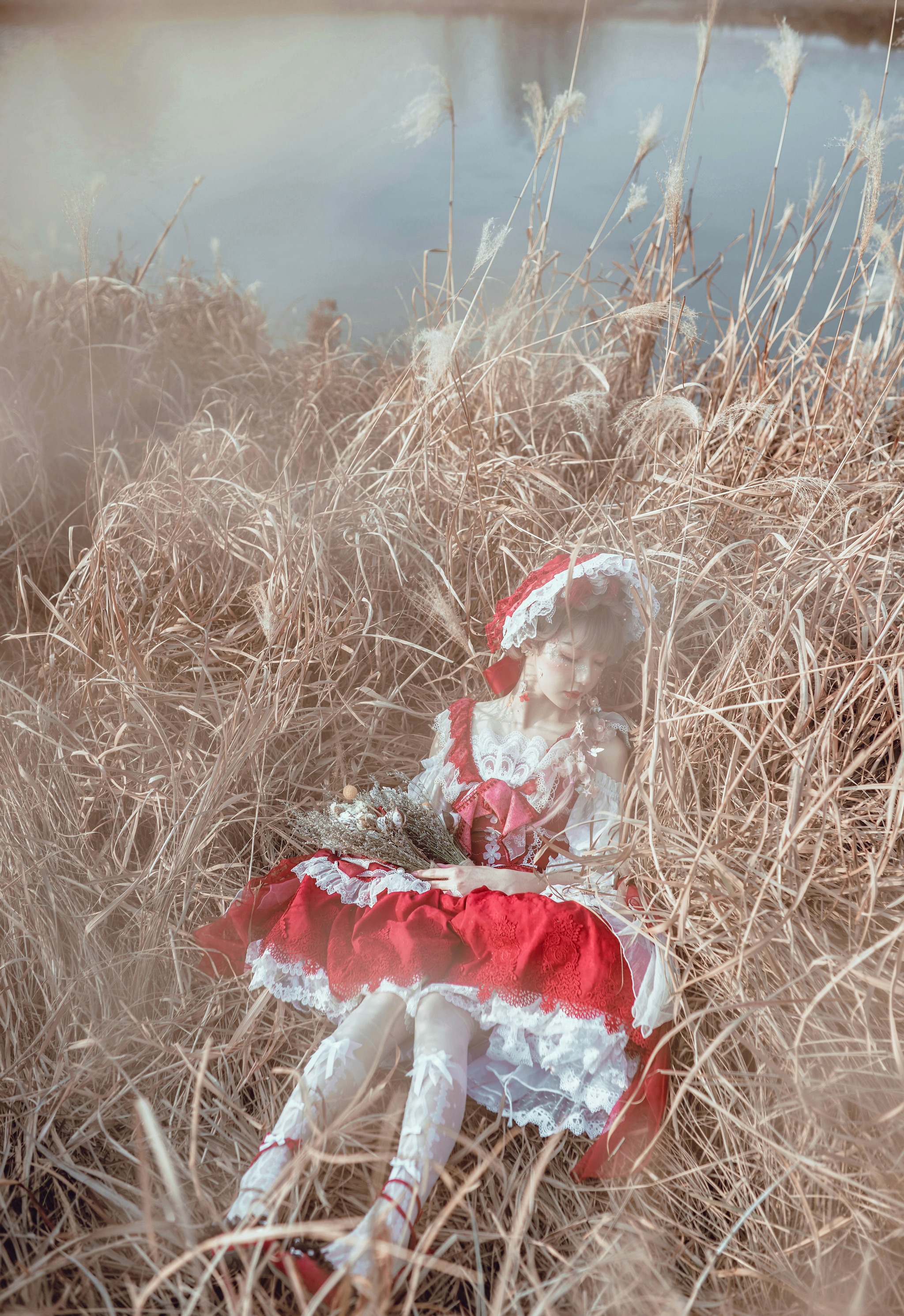 图片[1]-阿包也是兔娘 – NO.002 lolita红裙 [12P]-XikXak